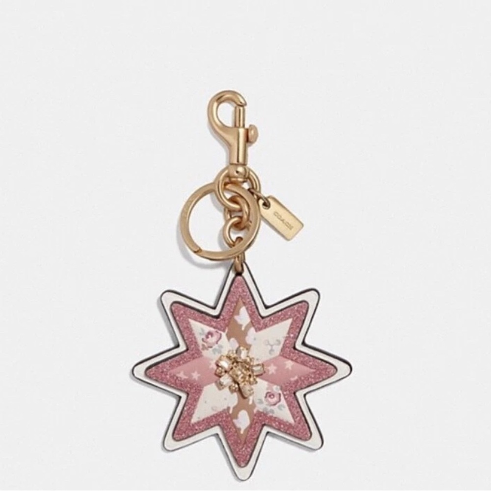 Coach mixed patch work work fob/key chain. F40702. Rare! NWOT.